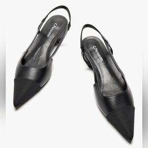 Black Women's Slingback Shoes C Paravano